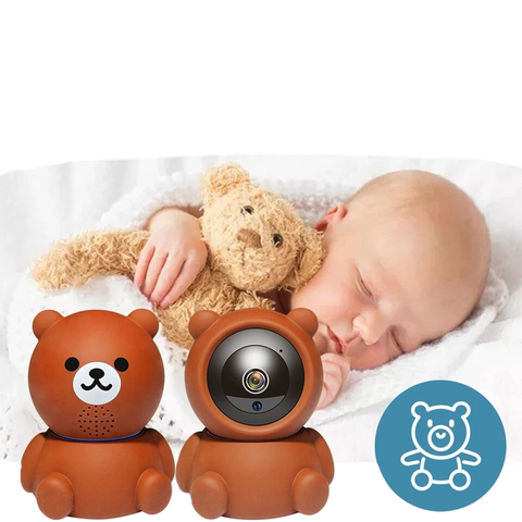 1080P WiFi Baby Monitor Bear Camera – Auto Tracking & Night Vision (EU)