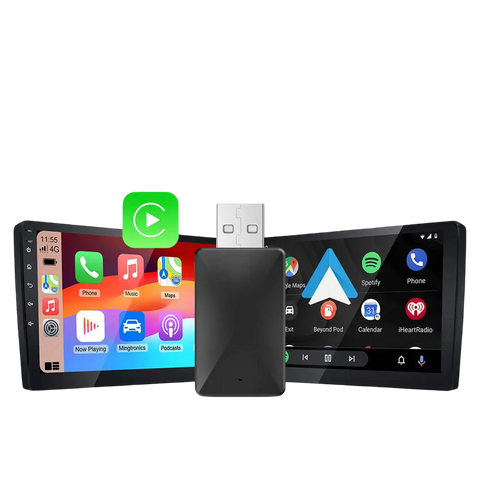 2in1 Wired to Wireless Auto Adapter for OEM with CarPlay and Android