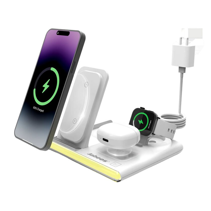 Stație de încărcare wireless Jabees PowerGlow 4 în 1
