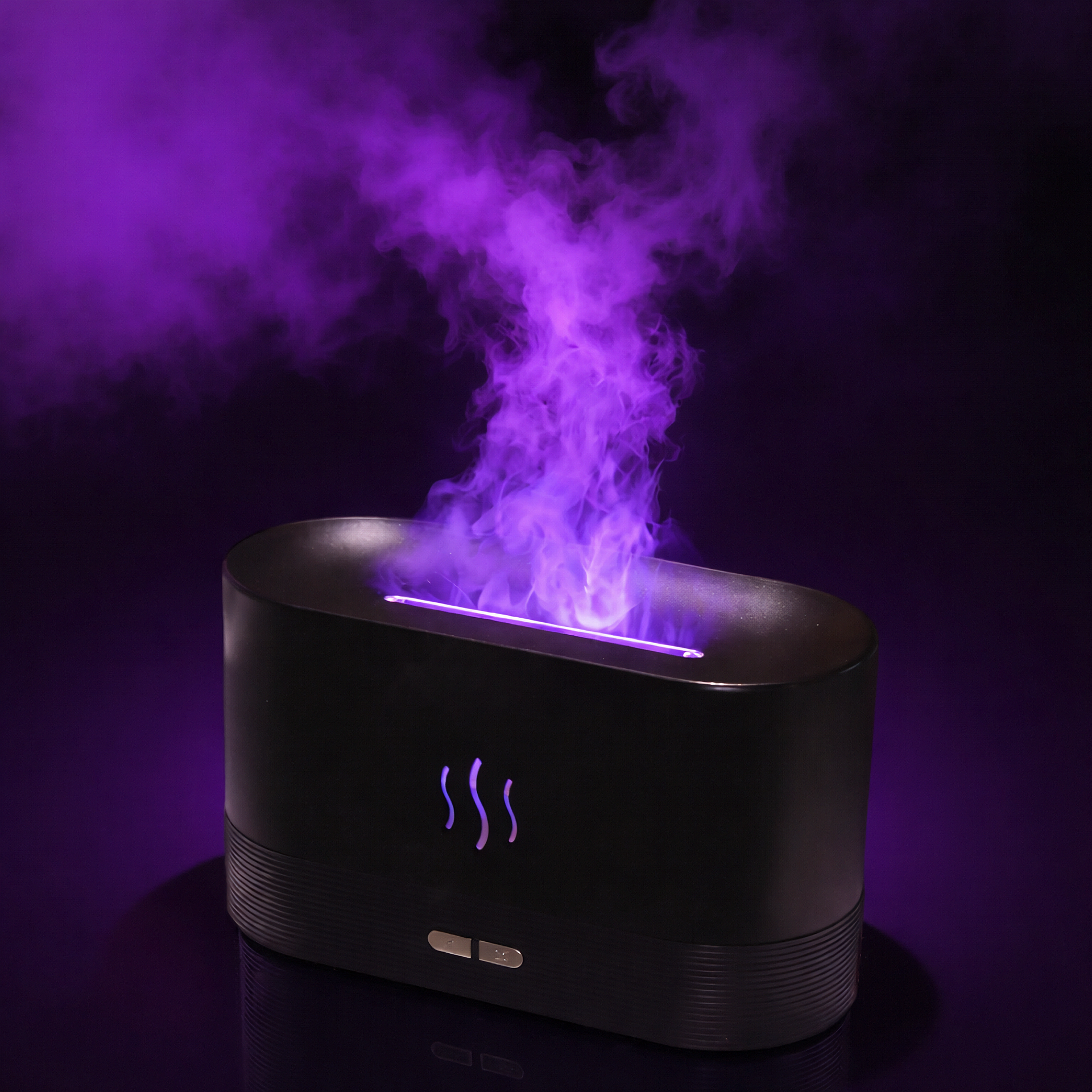 Ultrasonic Flame Aroma Diffuser with RGB LED Fire Effect