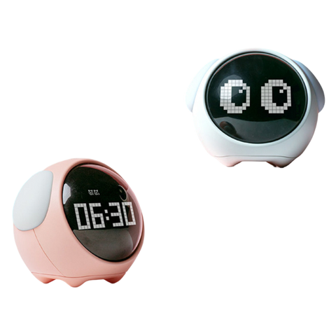 Ceas deșteptător digital cu lumină de trezire Pixel Expression