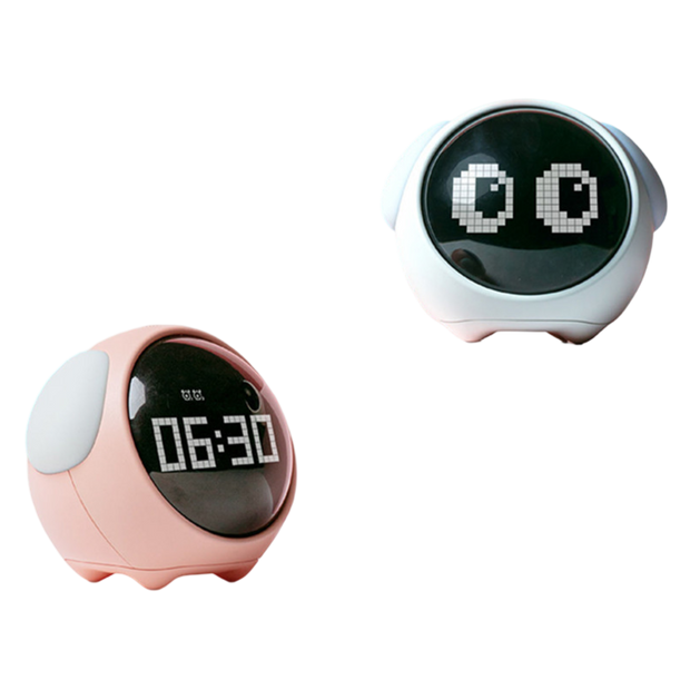 Ceas deșteptător digital cu lumină de trezire Pixel Expression