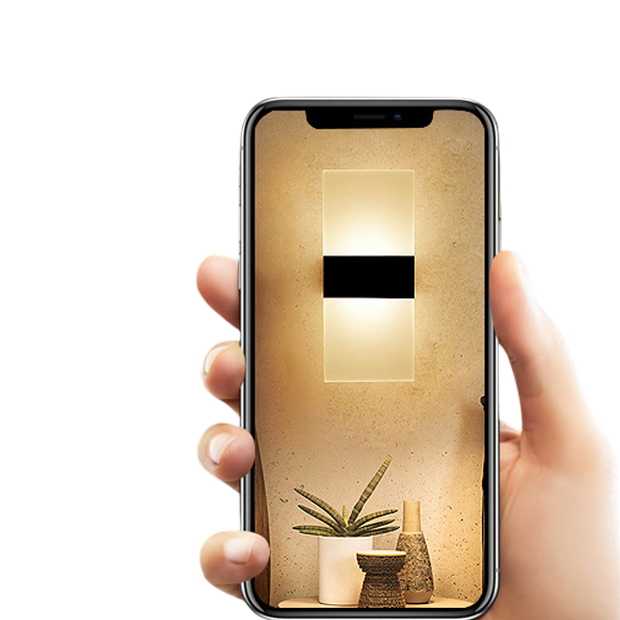 Lampă de perete cu încărcare USB și senzor de interior