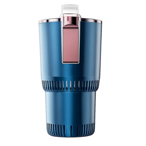 Portable 12V Car Cup Holder Heater Cooler for Hot & Cold Drinks with Digital Display