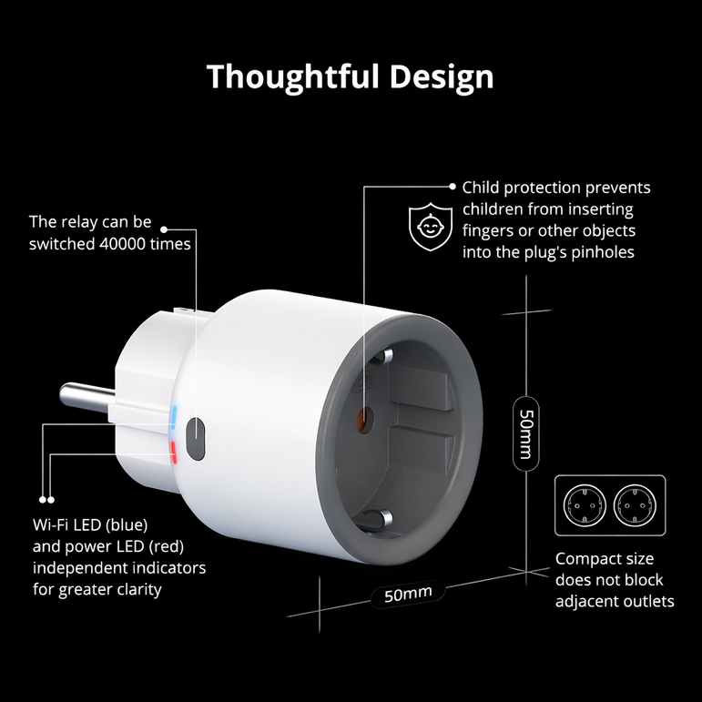 SONOFF S60 Smart Plug for Alexa & Google Home - Eclommerce
