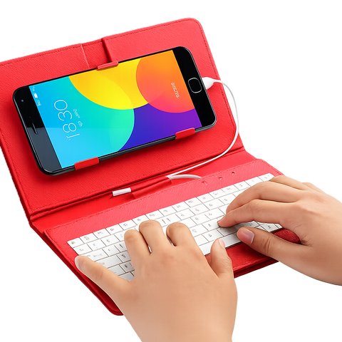 Ultra-Thin Mobile Phone Bluetooth Keyboard Leather Case