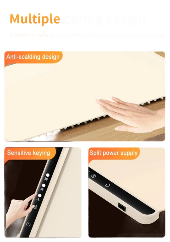 Portable Electric Food Warmer Tray with 3 Heat Settings